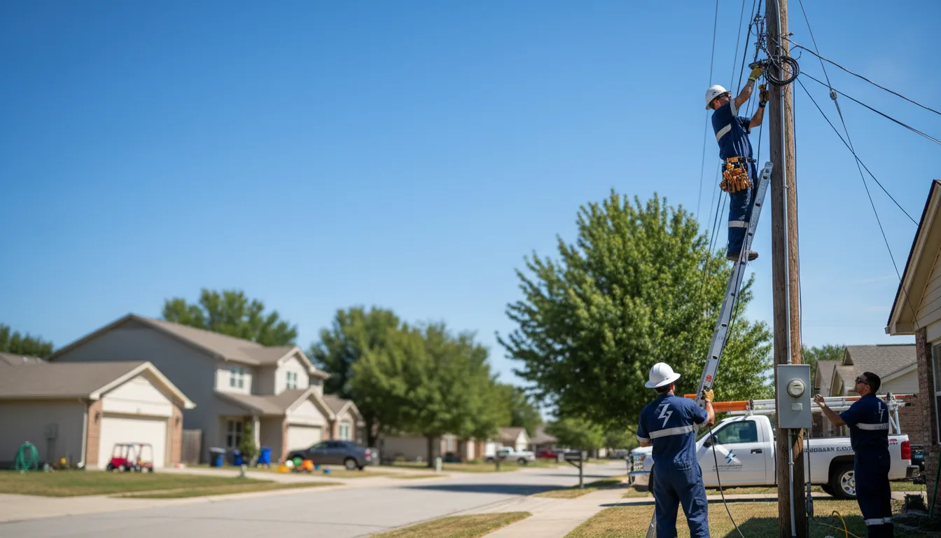 Residential electrician providing installation services in Megargel, TX